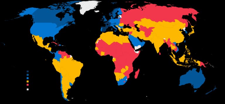 AI Diffusion by Economy H2 2025 — World map showing AI user share by country (Microsoft AI Economy Institute)